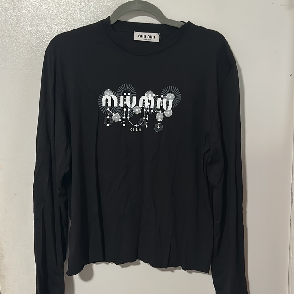 MIU MIU Long sleeve cotton shirt